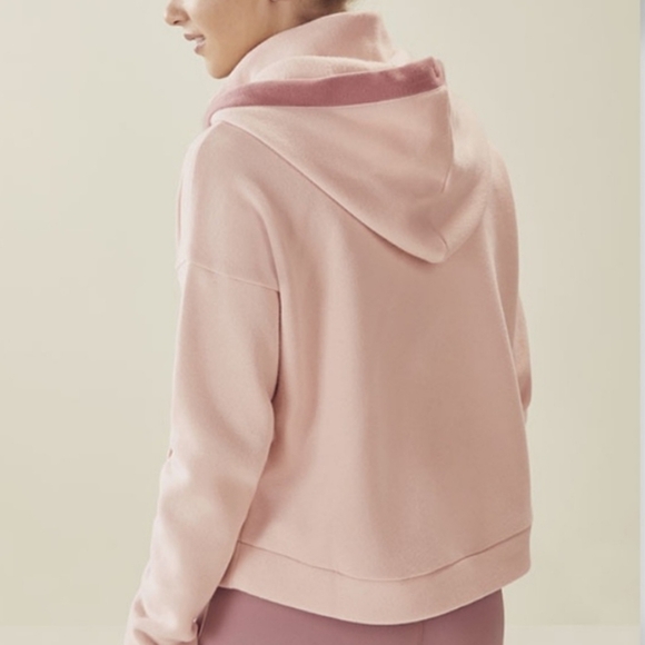 Fabletics x Demi Lovato Workout Cropped Pink Zip Hoodie Jacket XXL - Picture 3 of 15
